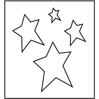 Skæreskabelon, stjerne, str. 14x15,25 cm, tykkelse 15 mm, 1 stk.