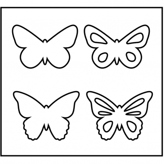 Skæreskabelon, sommerfugl, str. 14x15,25 cm, tykkelse 15 mm, 1 stk.
