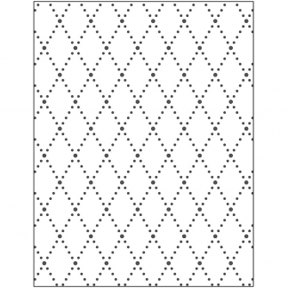 Prægeskabelon, rhombus, str. 11x14 cm, tykkelse 2 mm, 1 stk.