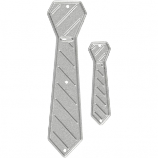 Skære- og prægeskabelon, slips, str. 26x99+9x35 mm, 1 stk.