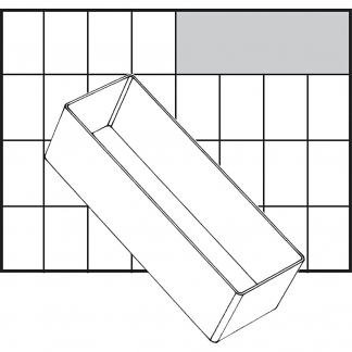 Basisindsats, H: 47 mm, str. 157x55 mm, 1 stk.