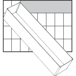 Basisindsats, H: 47 mm, str. 235x55 mm, 1 stk.