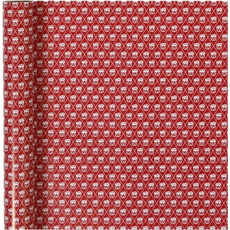 Gavepapir, tromme, B: 70 cm, 80 g, rød, hvid, 4 m/ 1 rl.