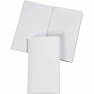 Notesbog, prikker/dot, str. 9,5x16,6 cm, 32 , 100 g, hvid, 1 stk.