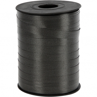 Gavebånd, sort, B: 10 mm, blank, 250 m/ 1 rl.