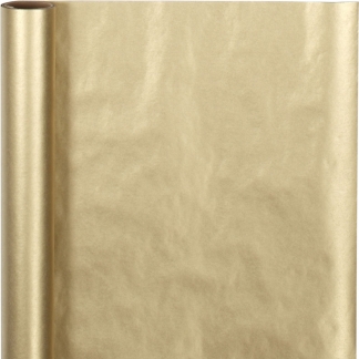 Gavepapir, B: 50 cm, 60 g, guld, 5 m/ 1 rl.