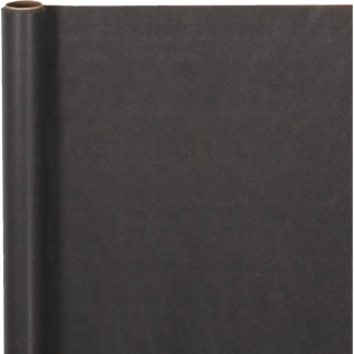 Gavepapir, B: 38 cm, 70 g, sort, 5 m/ 1 rl.