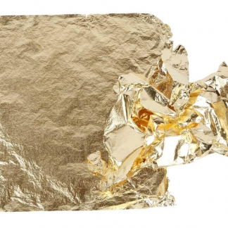 Bladmetal, 16x16 cm, guld, 25 ark/ 1 pk., 0,625 m2