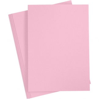 Karton, A4, 210x297 mm, 180 g, lys pink, 20 ark/ 1 pk.