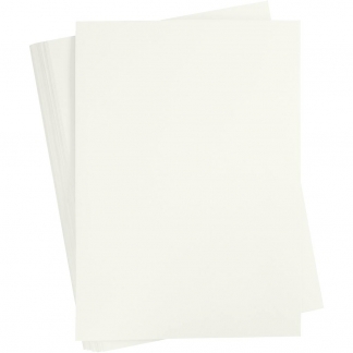 Karton, A2, ark 420x594 mm, 180 g, råhvid, 100ark/ 1 pk.