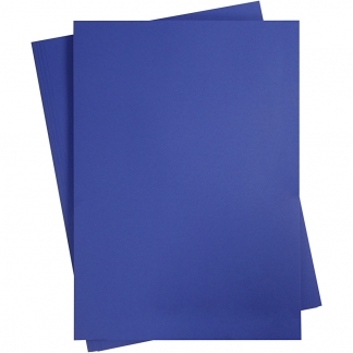 Karton, A2, ark 420x594 mm, 180 g, kongeblå, 10ark/ 1 pk.