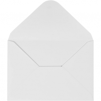 Kuvert, kuvert str. 11,5x16 cm, 110 , hvid, 10 stk./ 1 pk.