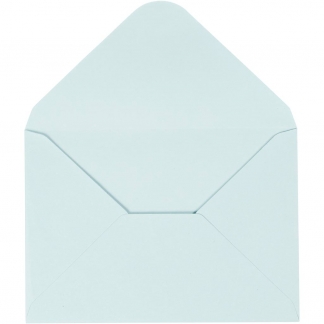 Kuvert, kuvert str. 11,5x16 cm, 110 , lyseblå, 10 stk./ 1 pk.