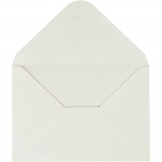 Kuvert, kuvert str. 11,5x16 cm, 110 , råhvid, 10 stk./ 1 pk.