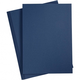 Karton, A4, ark 210x297 mm, 220 g, blå, 10 stk./ 1 pk.
