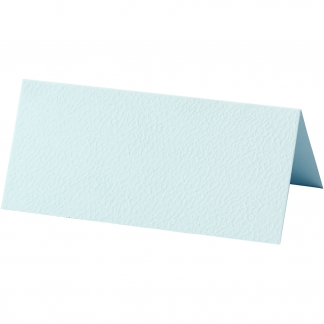 Bordkort, str. 9x4 cm, 220 g, lyseblå, 10 stk./ 1 pk.