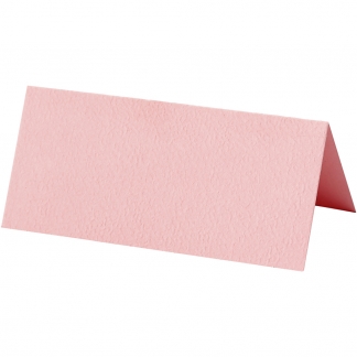 Bordkort, str. 9x4 cm, 220 g, lyserød, 10 stk./ 1 pk.