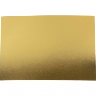 Metalkarton, A4, ark 210x297 mm, 280 g, guld, 10 ark/ 1 pk.
