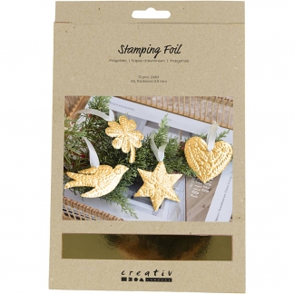 Pr&aelig;gefolie, A5, ark 148x210, tykkelse 0,9 mm, guld, 10 stk./ 1 pk.