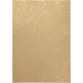 Papir, A4, ark 210x297 mm, 80 g, guld, 20ark/ 1 pk.