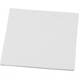 Malerplade, str. 12,4x12,4 cm, tykkelse 3 mm, 280 g, hvid, 12 stk./ 1 pk.
