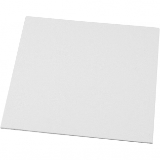 Malerplade, str. 20x20 cm, tykkelse 3 mm, 280 g, hvid, 1 stk.
