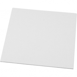 Malerplade, str. 20x20 cm, tykkelse 3 mm, 280 g, hvid, 12 stk./ 1 pk.