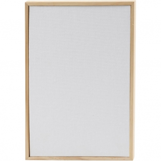 Malerplade med træramme, str. 15,8x23,8 cm, 280 g, hvid, 1 stk.