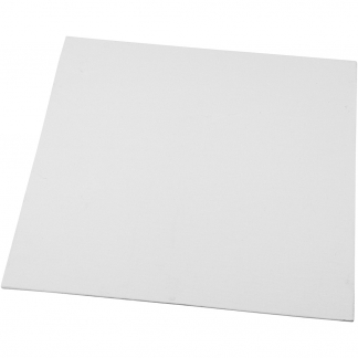Malerplade, str. 30x30 cm, tykkelse 3 mm, 280 g, hvid, 1 stk.