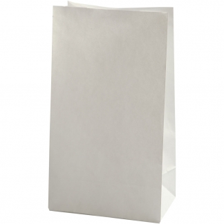 Papirposer, H: 27 cm, str. 9x15 cm, 46 g, hvid, 100 stk./ 1 pk.