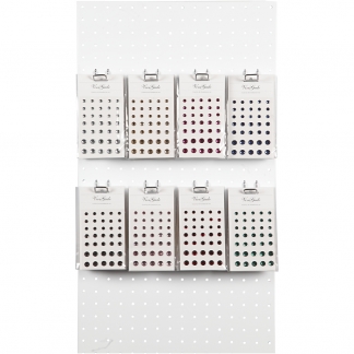 Rhinsten, rund kegle, str. 6+8+10 mm, ass. farver, 8x10 pk./ 1 pk.