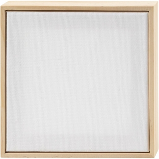 Malerlærred med træramme, str. 15,8x15,8 cm, 280 g, hvid, 1 stk.