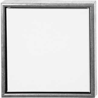 ArtistLine Canvas med ramme, D: 3 cm, str. 34x34 cm, 360 g, antik sølv, hvid, 1 stk.