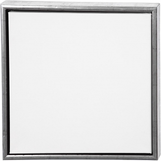 ArtistLine Canvas med ramme, D: 3 cm, str. 44x44 cm, 360 g, antik sølv, hvid, 1 stk.