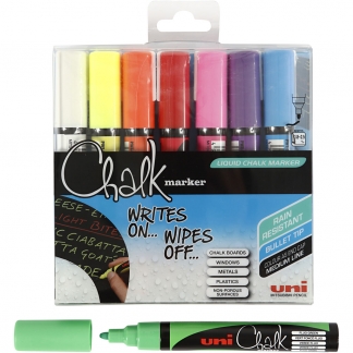 Chalk Marker, streg 1,8-2,5 mm, 8 stk./ 1 pk.