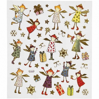 Fancy stickers, ark 15x16,5 cm, Engle, 1ark