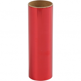 Dekorationsfolie, B: 15,5 cm, tykkelse 0,02 mm, rød, 50 cm/ 1 rl.