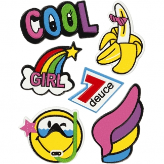 Soft Stickers, Cool Girl, 12,2x17,75 cm, 1 ark