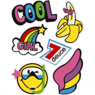 Soft Stickers, Cool Girl, 12,2x17,75 cm, 1 ark