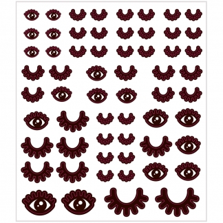 Stickers, øjne, 15x16,5 cm, 1 ark