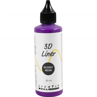 3D Liner, blank, halvd&aelig;kkende, neon lilla, 90 ml/ 1 fl.
