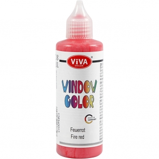 Viva Decor Window Color, rød, 90ml/ 1 fl.