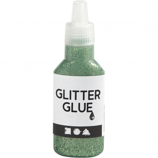 Glitterlim, grøn, 25ml/ 1 fl.