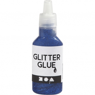 Glitterlim, mørk blå, 25ml/ 1 fl.