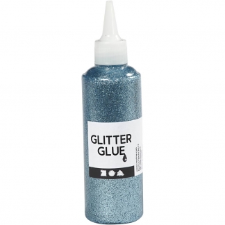 Glitterlim, lyseblå, 118ml/ 1 fl.