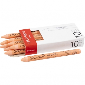 CARAN D’ACHE Neocolor I, L: 10 cm, tykkelse 8 mm, salmon (051), 10stk./ 1 pk.