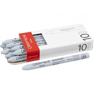 CARAN D’ACHE Neocolor I, L: 10 cm, tykkelse 8 mm, light grey (003), 10stk./ 1 pk.