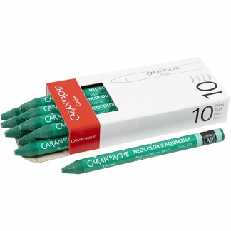 Neocolor II, L: 10 cm, emerald green (210), 10 stk./ 1 pk.