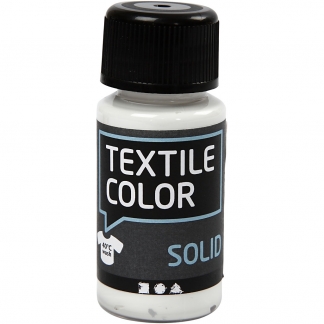 Textile Solid, dækkende, hvid, 50 ml/ 1 fl.