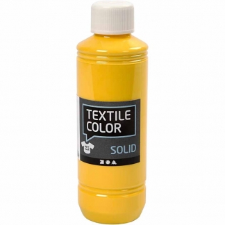 Textile Solid, dækkende, gul, 250 ml/ 1 fl.